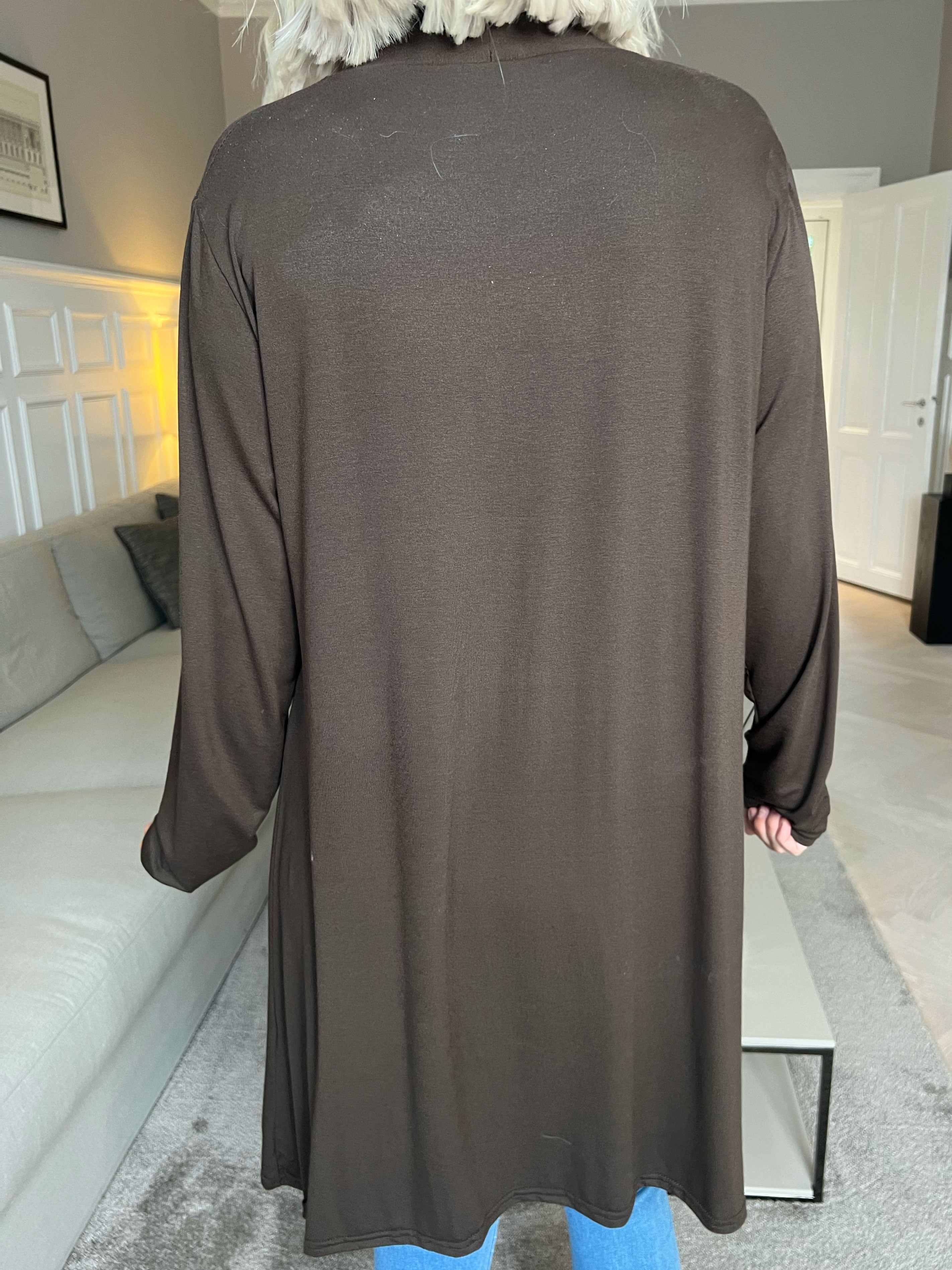 Rosa - Basis cardigan i jersey stof (bestseller)
